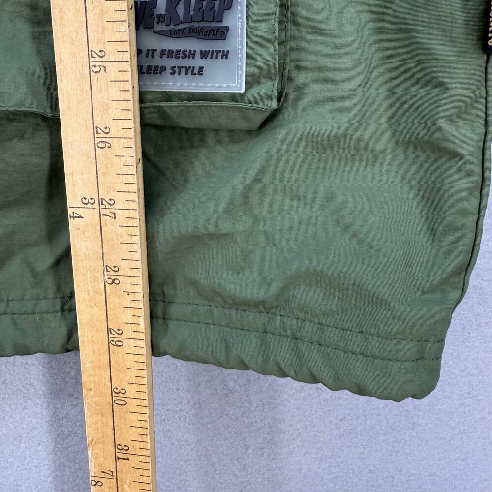Love to Kleep Short Sleeve Coach Jacket Men L Olive Green Black Street Wear - Picture 13 of 15